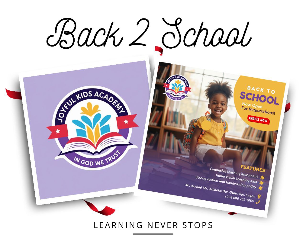 joyful kids flyer collage